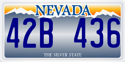 NV license plate 42B436