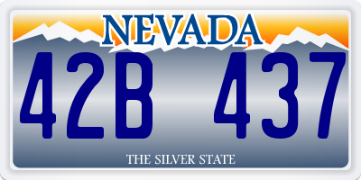 NV license plate 42B437