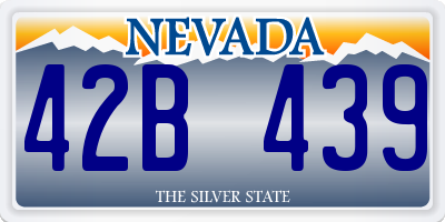 NV license plate 42B439