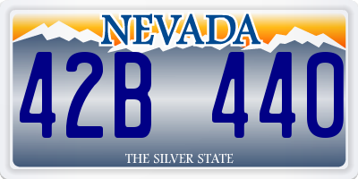 NV license plate 42B440