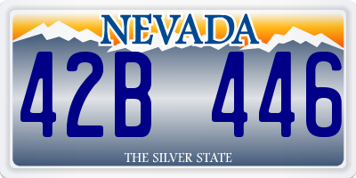 NV license plate 42B446