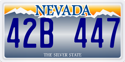 NV license plate 42B447
