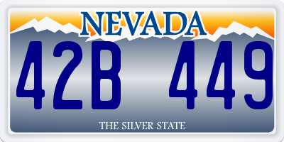 NV license plate 42B449