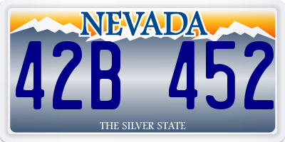 NV license plate 42B452