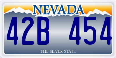 NV license plate 42B454
