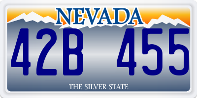 NV license plate 42B455