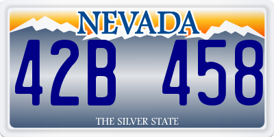 NV license plate 42B458