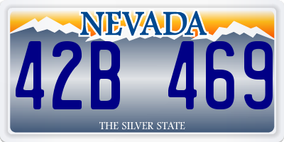 NV license plate 42B469