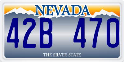 NV license plate 42B470