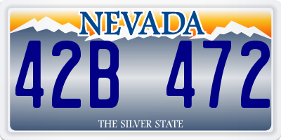 NV license plate 42B472