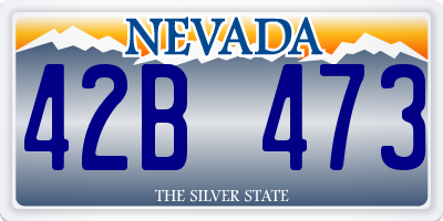 NV license plate 42B473