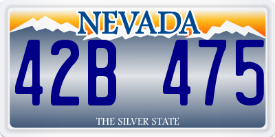 NV license plate 42B475