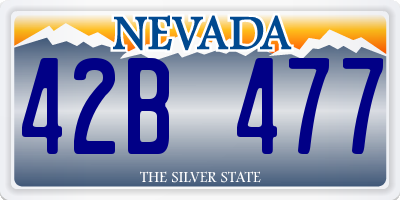 NV license plate 42B477