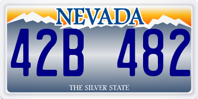 NV license plate 42B482