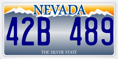 NV license plate 42B489