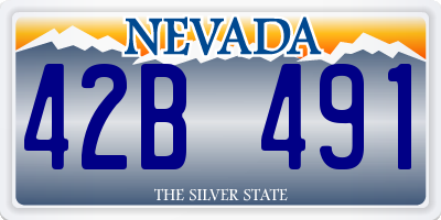 NV license plate 42B491