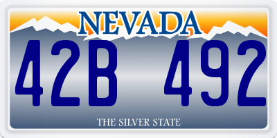 NV license plate 42B492