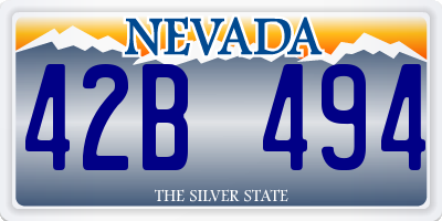 NV license plate 42B494