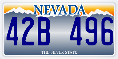 NV license plate 42B496