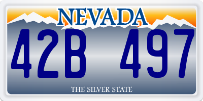 NV license plate 42B497