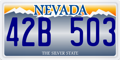 NV license plate 42B503