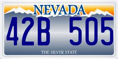 NV license plate 42B505