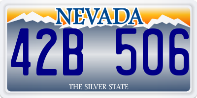NV license plate 42B506