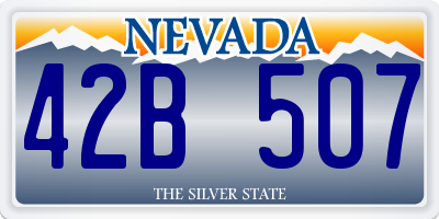 NV license plate 42B507