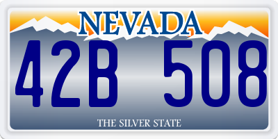 NV license plate 42B508