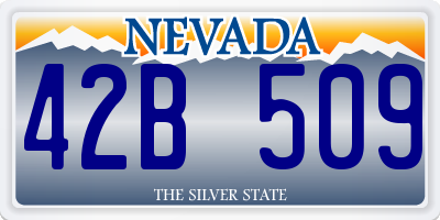 NV license plate 42B509