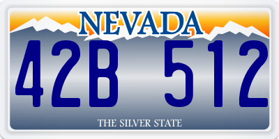 NV license plate 42B512