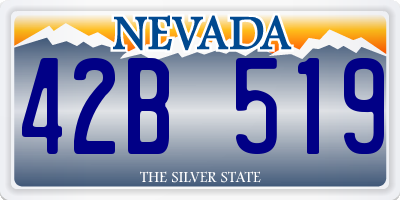 NV license plate 42B519
