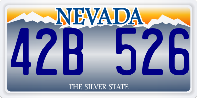 NV license plate 42B526