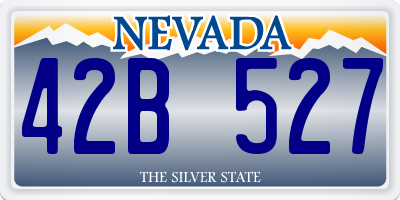 NV license plate 42B527