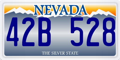 NV license plate 42B528