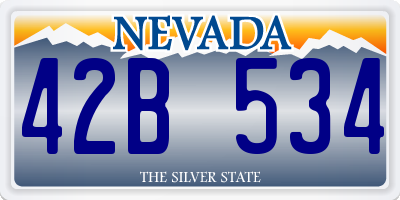 NV license plate 42B534