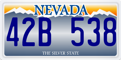 NV license plate 42B538