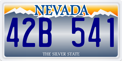 NV license plate 42B541