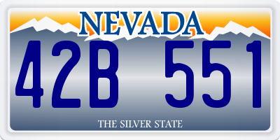 NV license plate 42B551