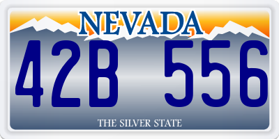 NV license plate 42B556