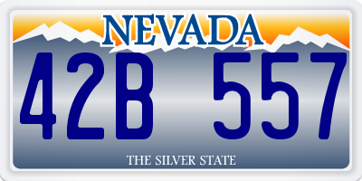 NV license plate 42B557