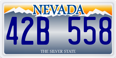 NV license plate 42B558