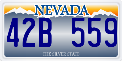 NV license plate 42B559