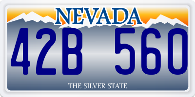 NV license plate 42B560