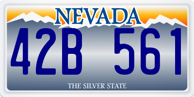 NV license plate 42B561