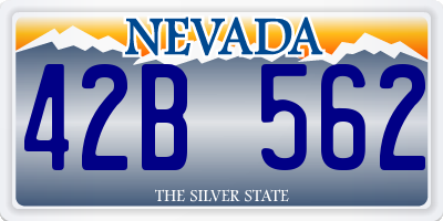 NV license plate 42B562