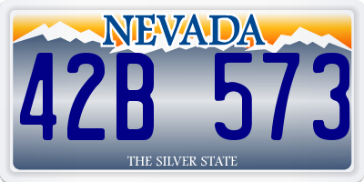 NV license plate 42B573