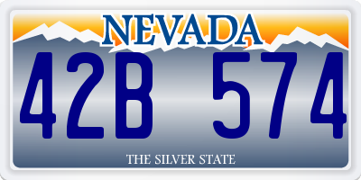 NV license plate 42B574