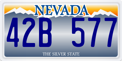 NV license plate 42B577