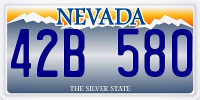 NV license plate 42B580